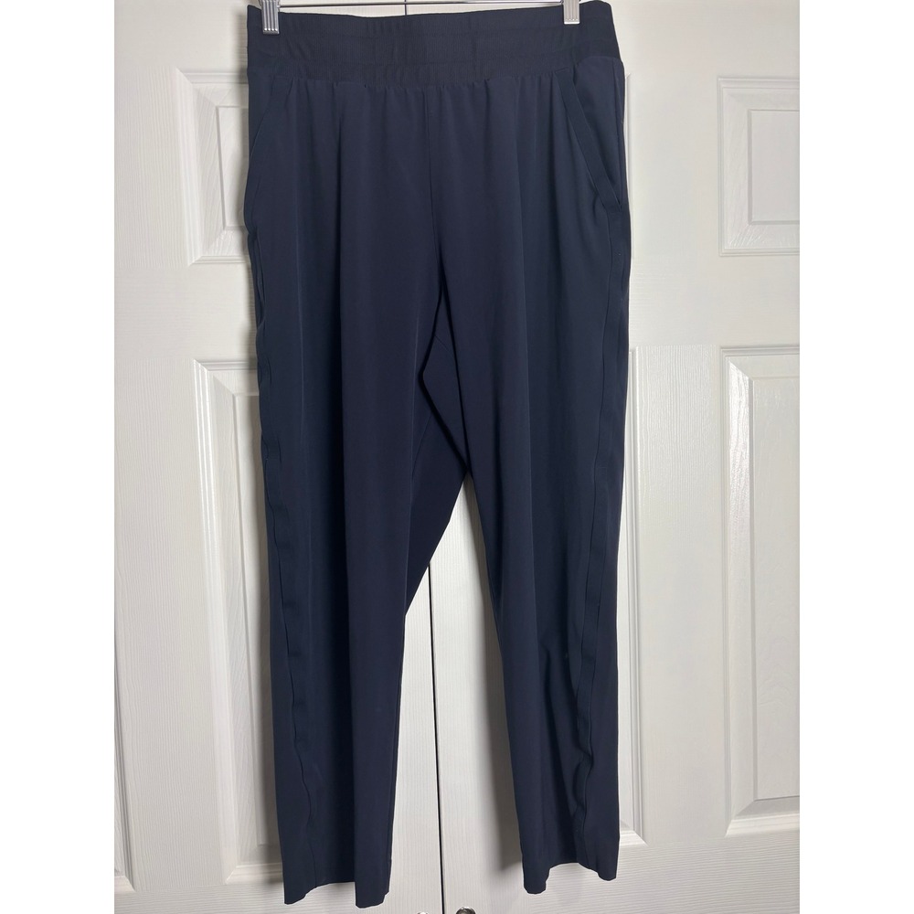T by Talbots Navy Blue Jogger Pants Womens Large Elastic Waist Activewear